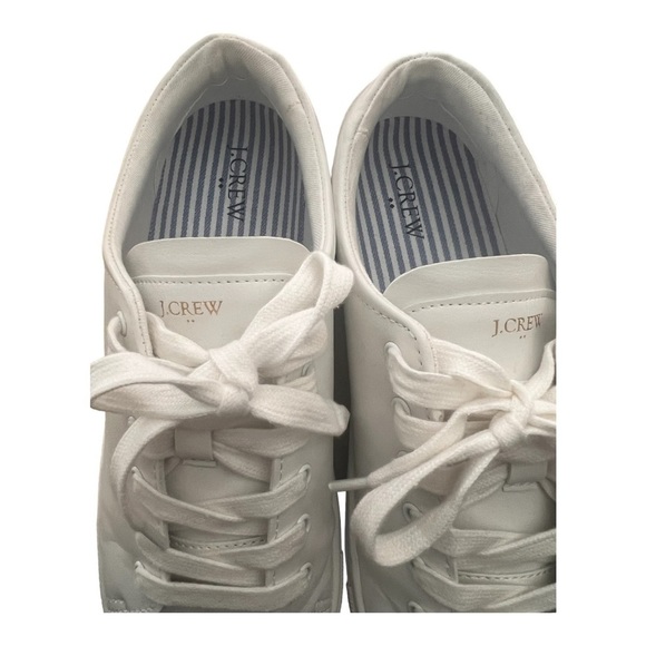 J Crew Factory Road trip white sneakers, size 8.5 - Picture 6 of 8